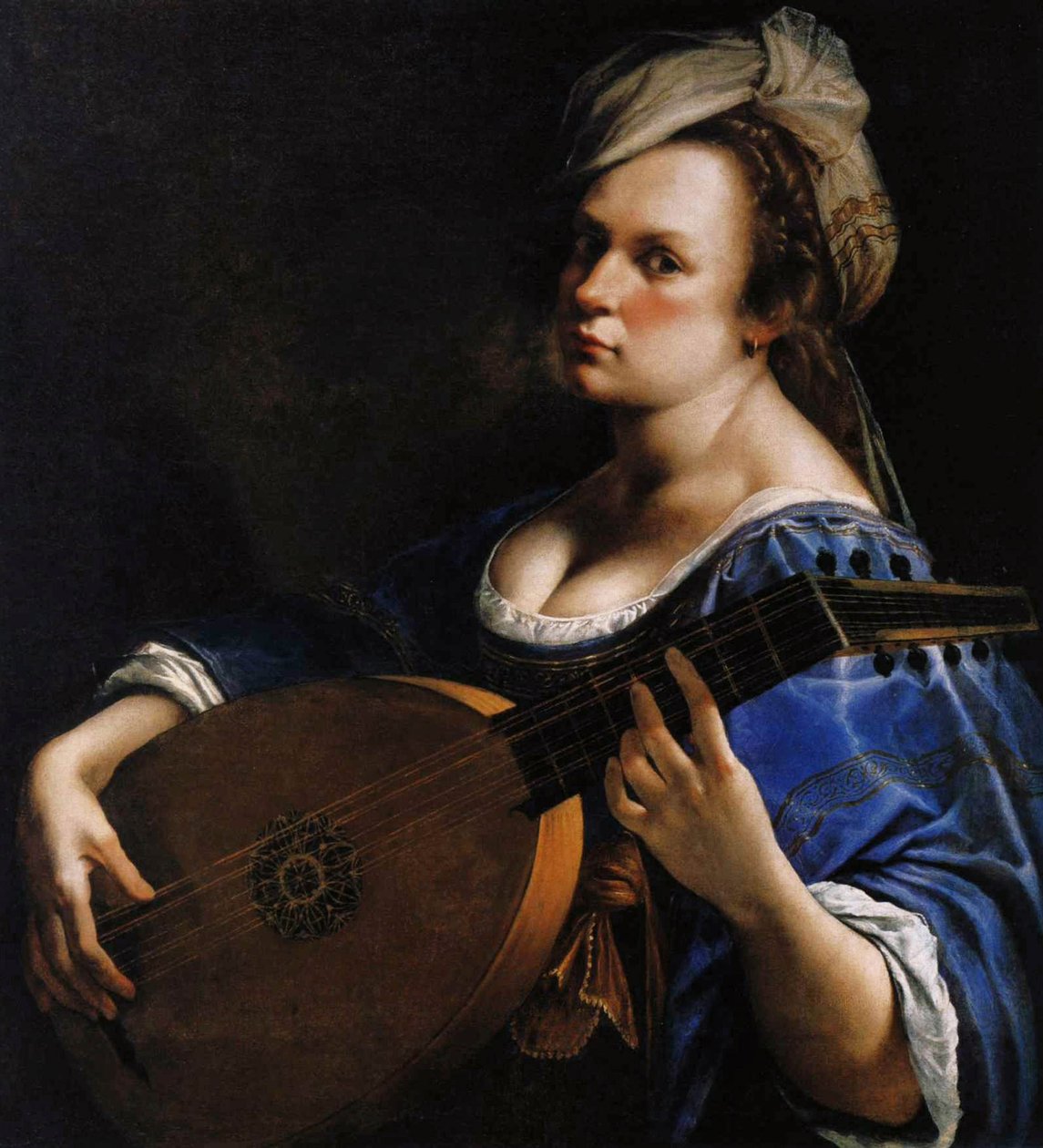 Selvportræt som lutspiller, ca. 1615-18 af Artemisia Gentileschi