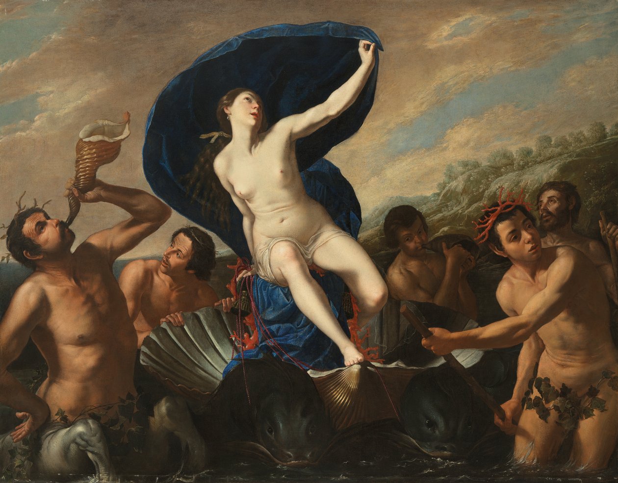 The Triumph of Galatea (olie på lærred) af Artemisia and associate Gentileschi