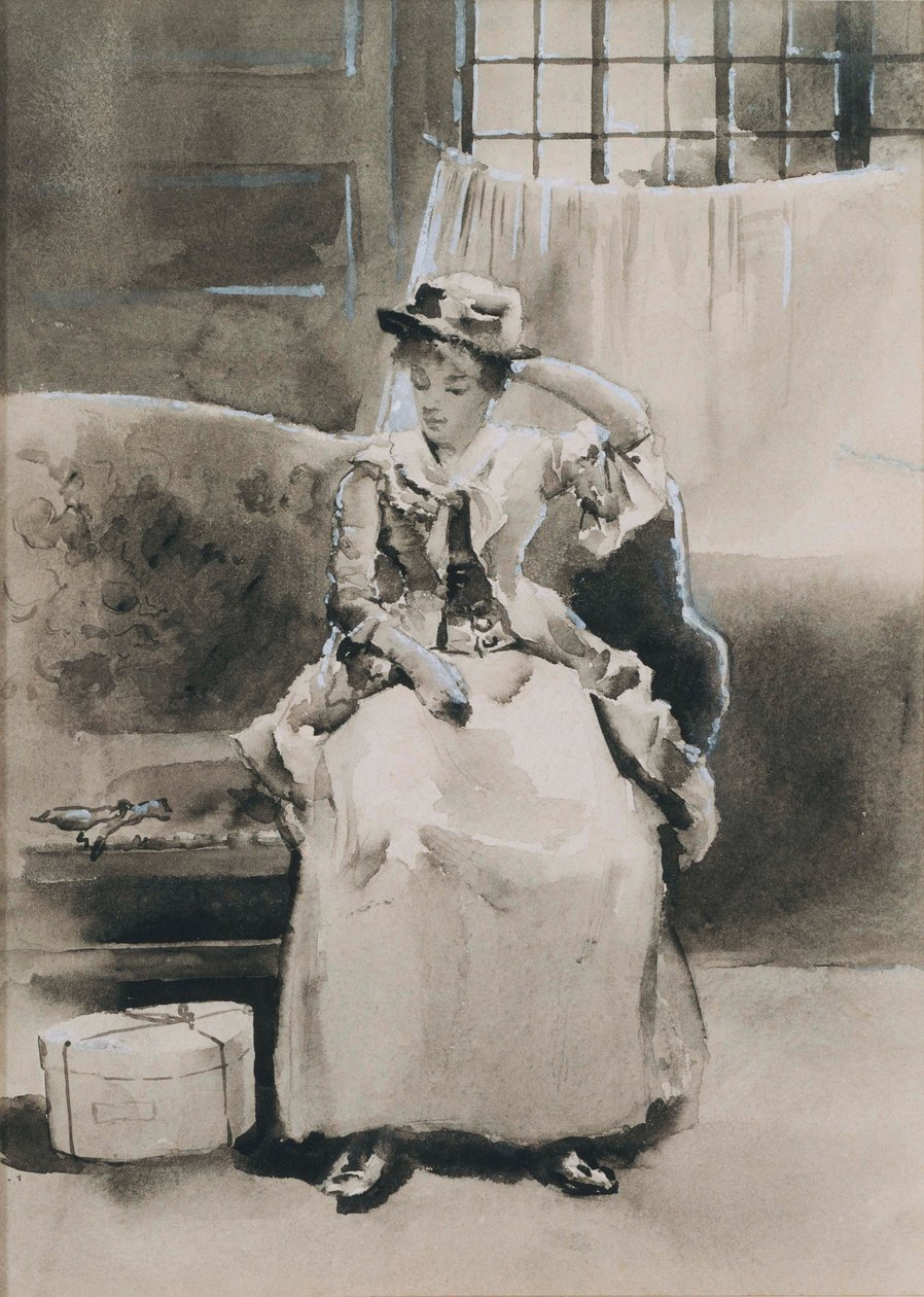 Uden titel (siddende kvinde) af Arthur Bowen Davies
