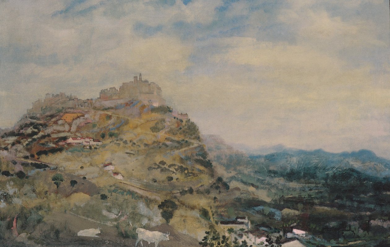 Italiensk Hill Town af Arthur Bowen Davies