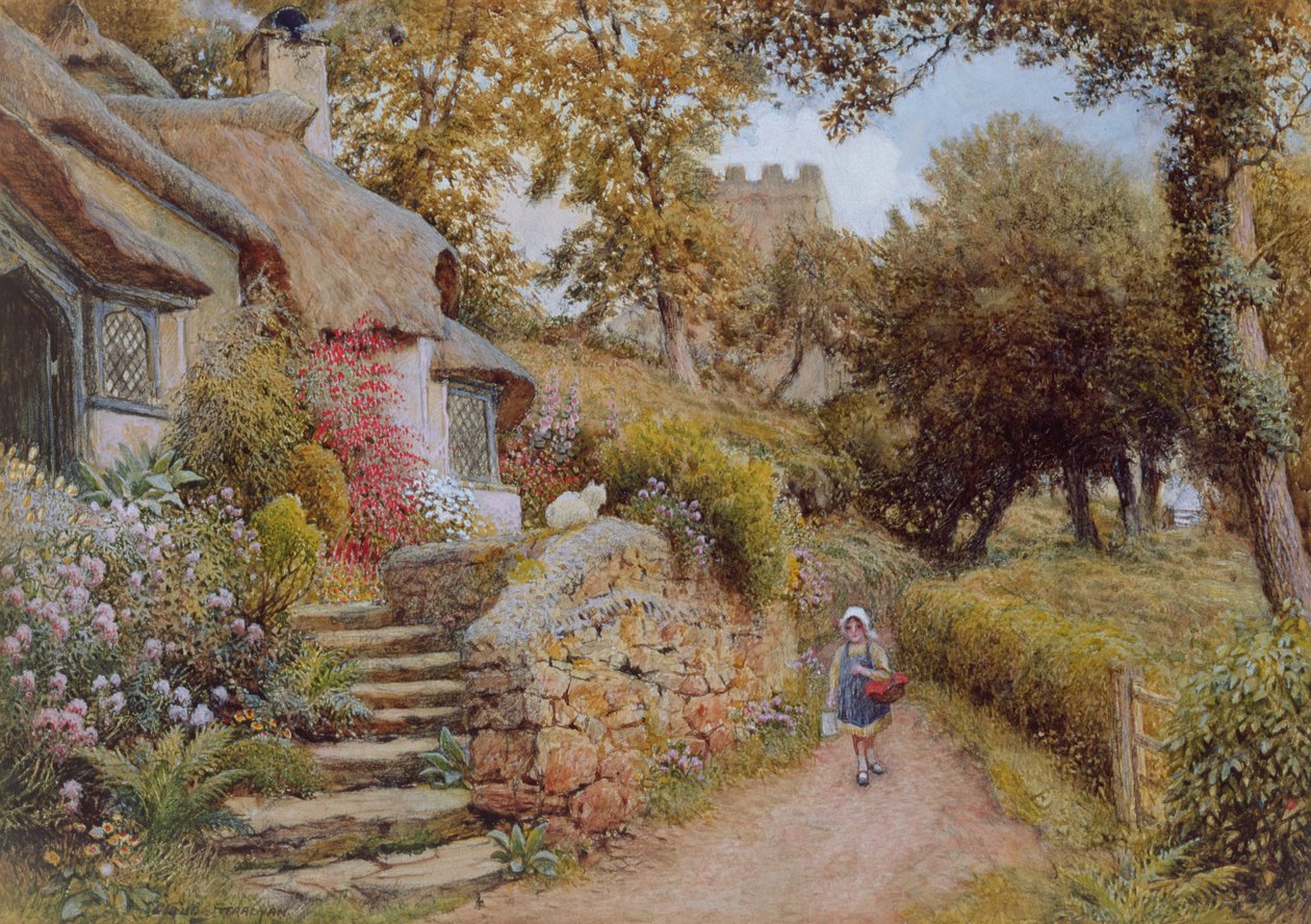 En landevej af Arthur Claude Strachan