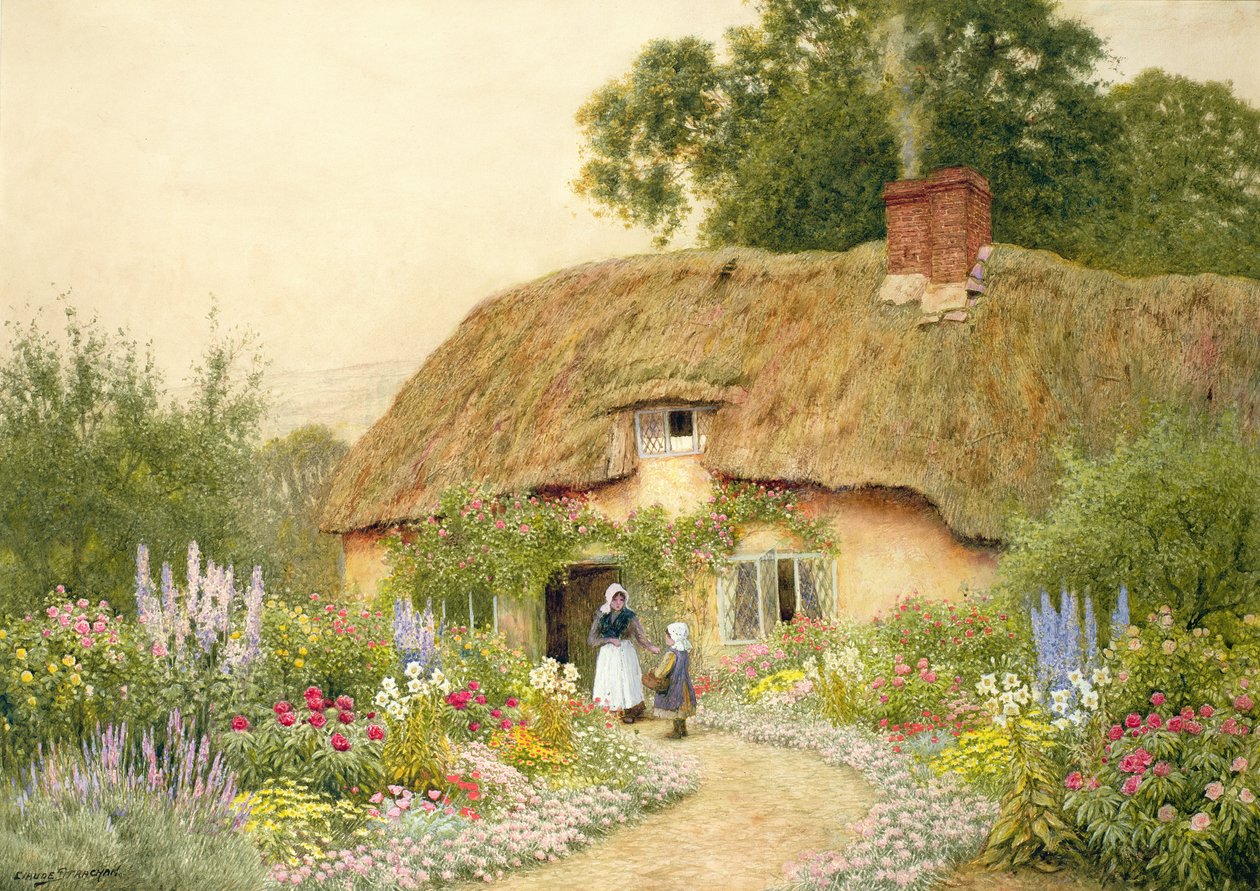 Et Devon Cottage af Arthur Claude Strachan
