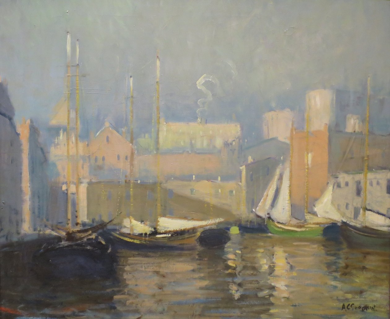 Tea Wharf, Boston af Arthur Clifton Goodwin