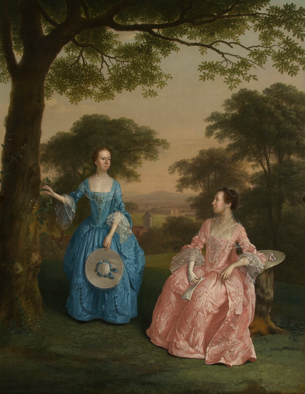 Alicia og Jane Clarke, ca. 1758 af Arthur Devis