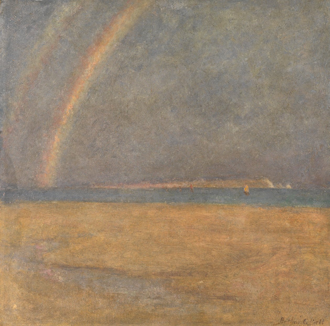 Regnbue over The Needles, Isle of Wight, ca. 1890 af Arthur George Bell