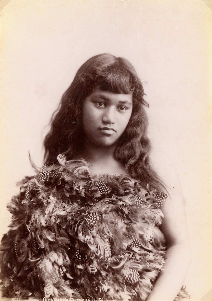 Maori kvinde, Rotorua, New Zealand af Arthur James Iles