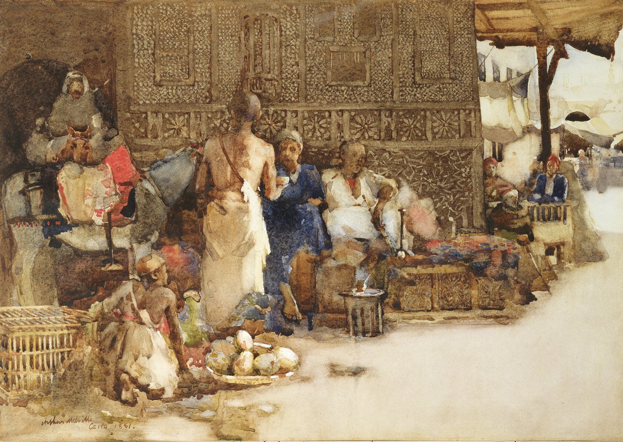 En Kairo kaffebod, 1881 af Arthur Melville