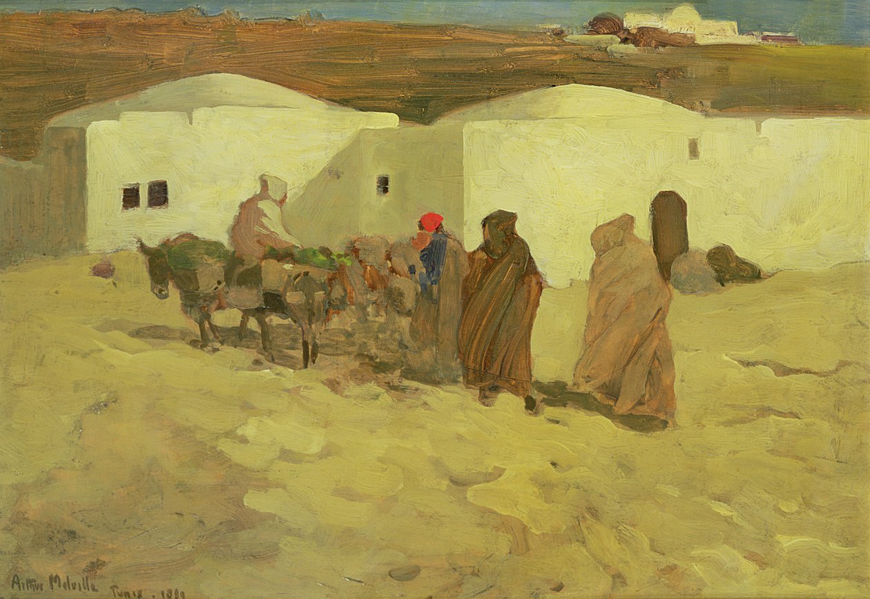 A Scene in Tunis, 1899 (panel) af Arthur Melville