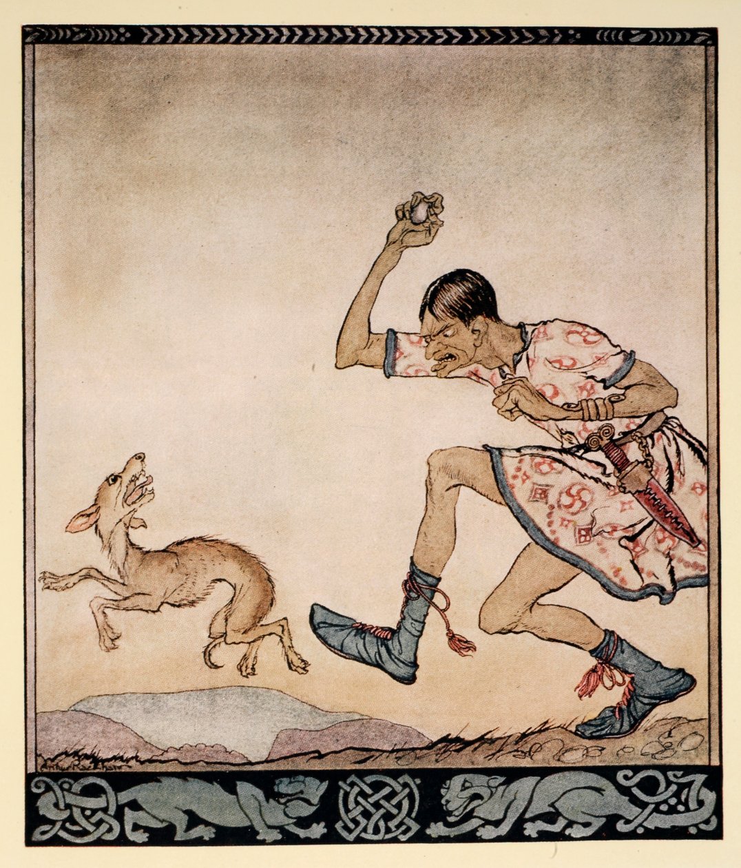 En mand, der ikke kunne lide hunde, illustration fra 
