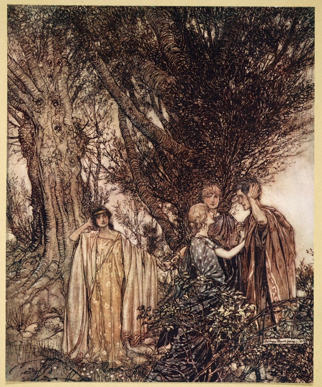 ..Er du sikker på, at vi er vågne Det forekommer mig, at vi sover, drømmer vi, illustration fra 