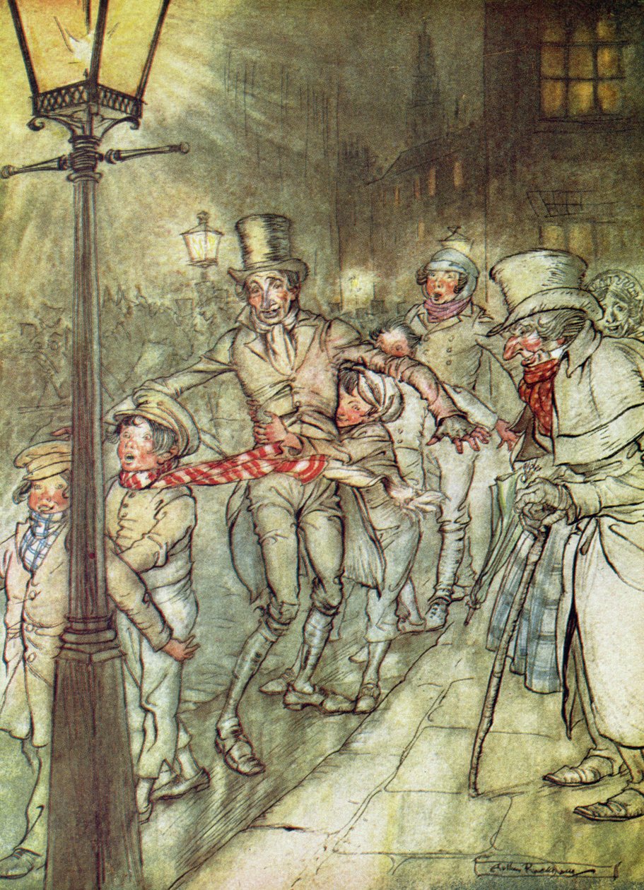 Bob Cratchit gik ned ad en rutsjebane på Cornhill fra 