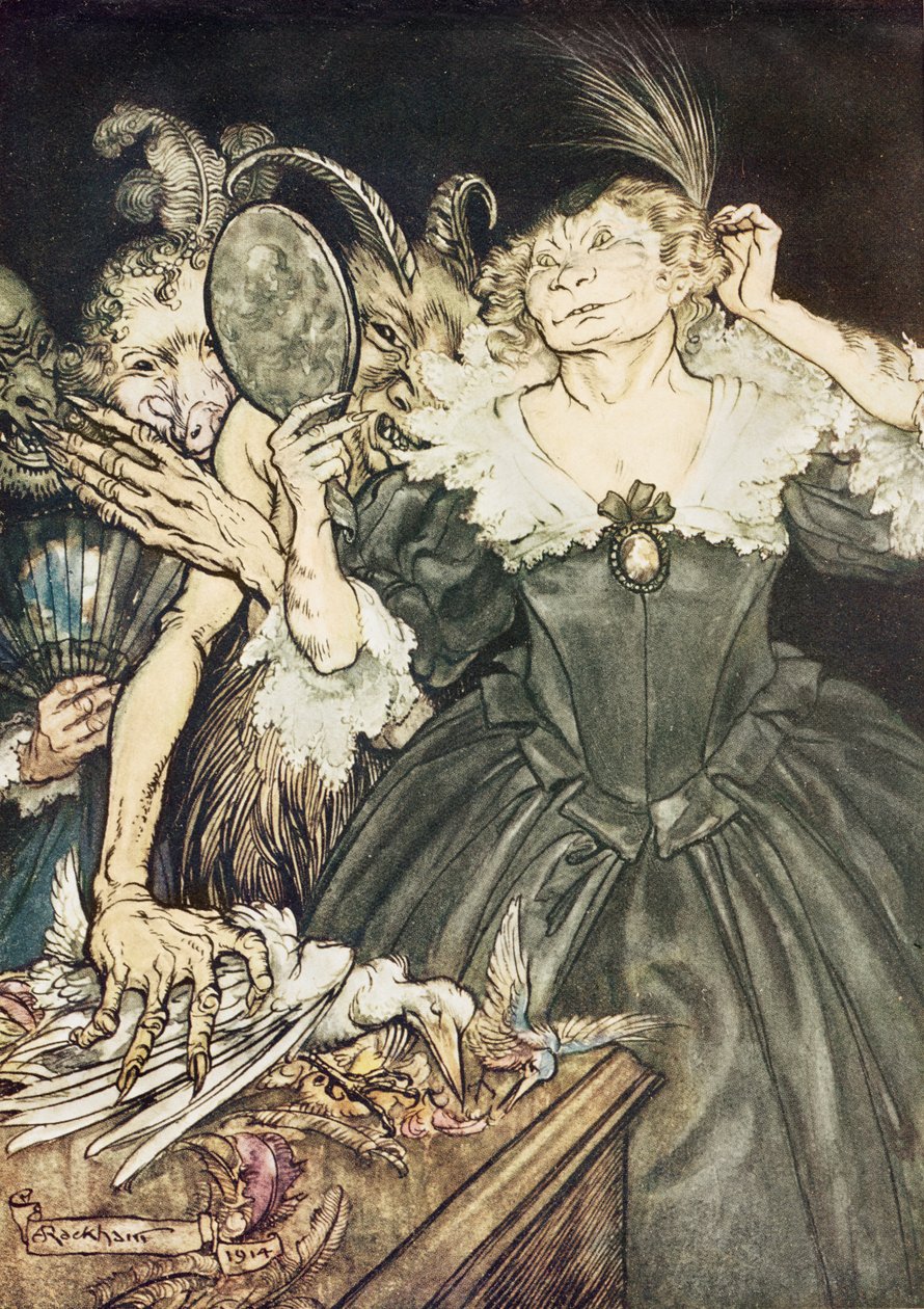 Comus af John Milton: Og de, så perfekt er deres elendighed, 1914 af Arthur Rackham