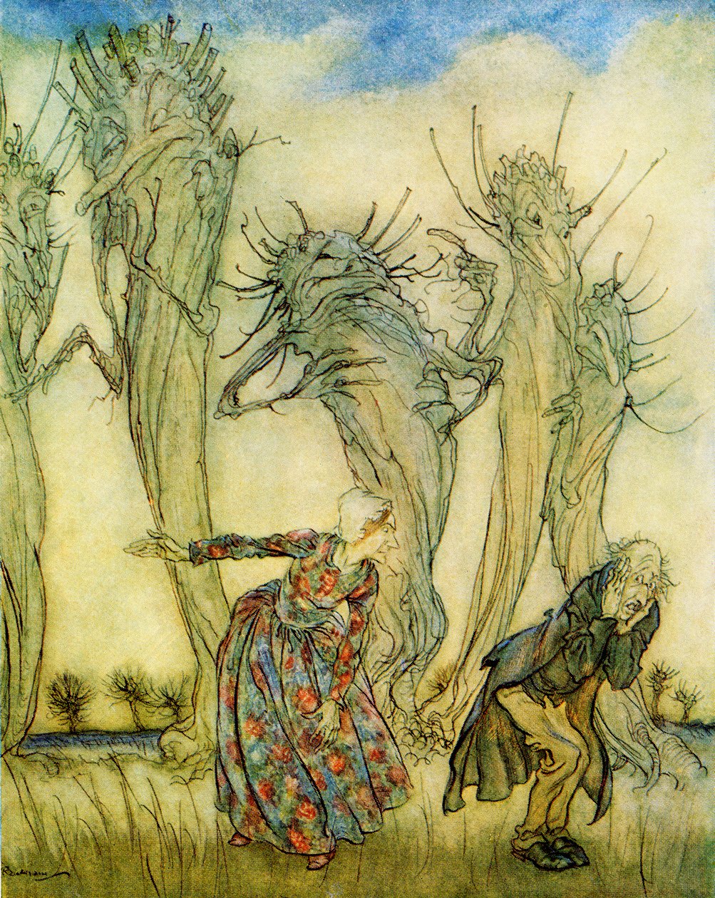 Mr og Mrs Eddike, fra engelske eventyr genfortalt af F.A. Steel, 1927 af Arthur Rackham