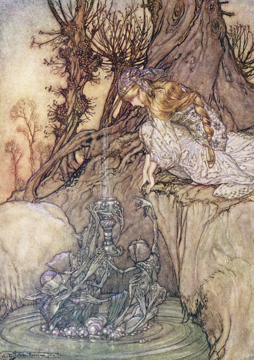 Den fortryllede bæger, ca. 1908 af Arthur Rackham