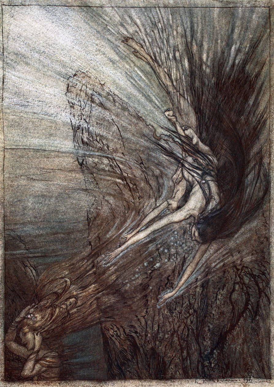 Rhinpigernes boltring, illustration fra 