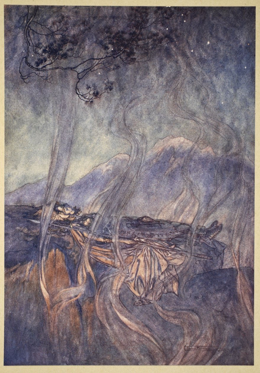 Brunnhildes søvn, illustration fra 