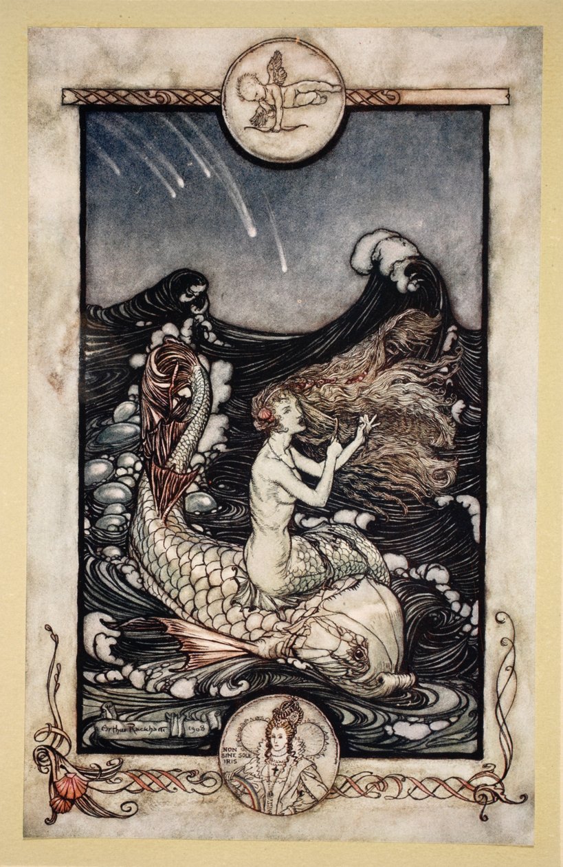 For at høre søpigernes musik, illustration fra 