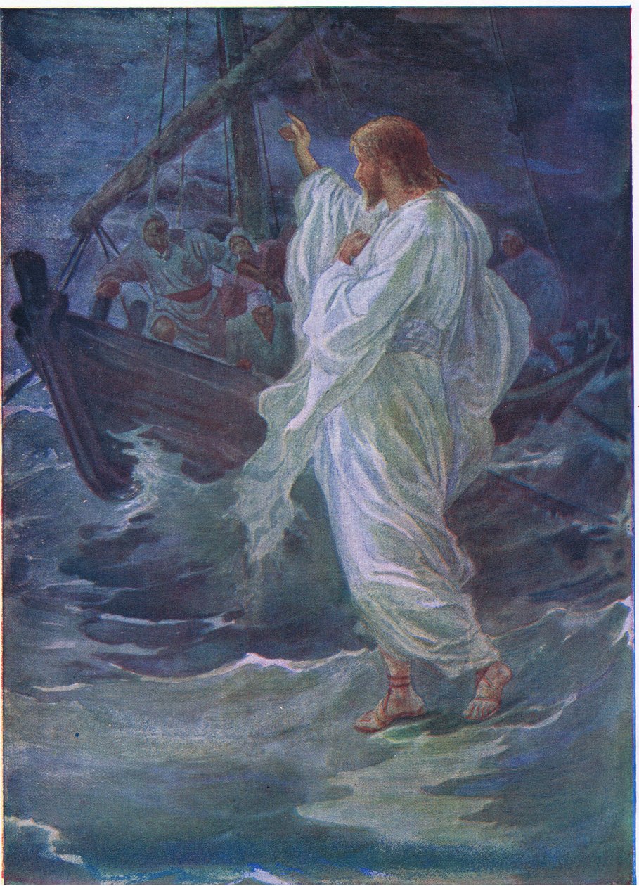 Kristus vandrer på havet af Arthur Twidle