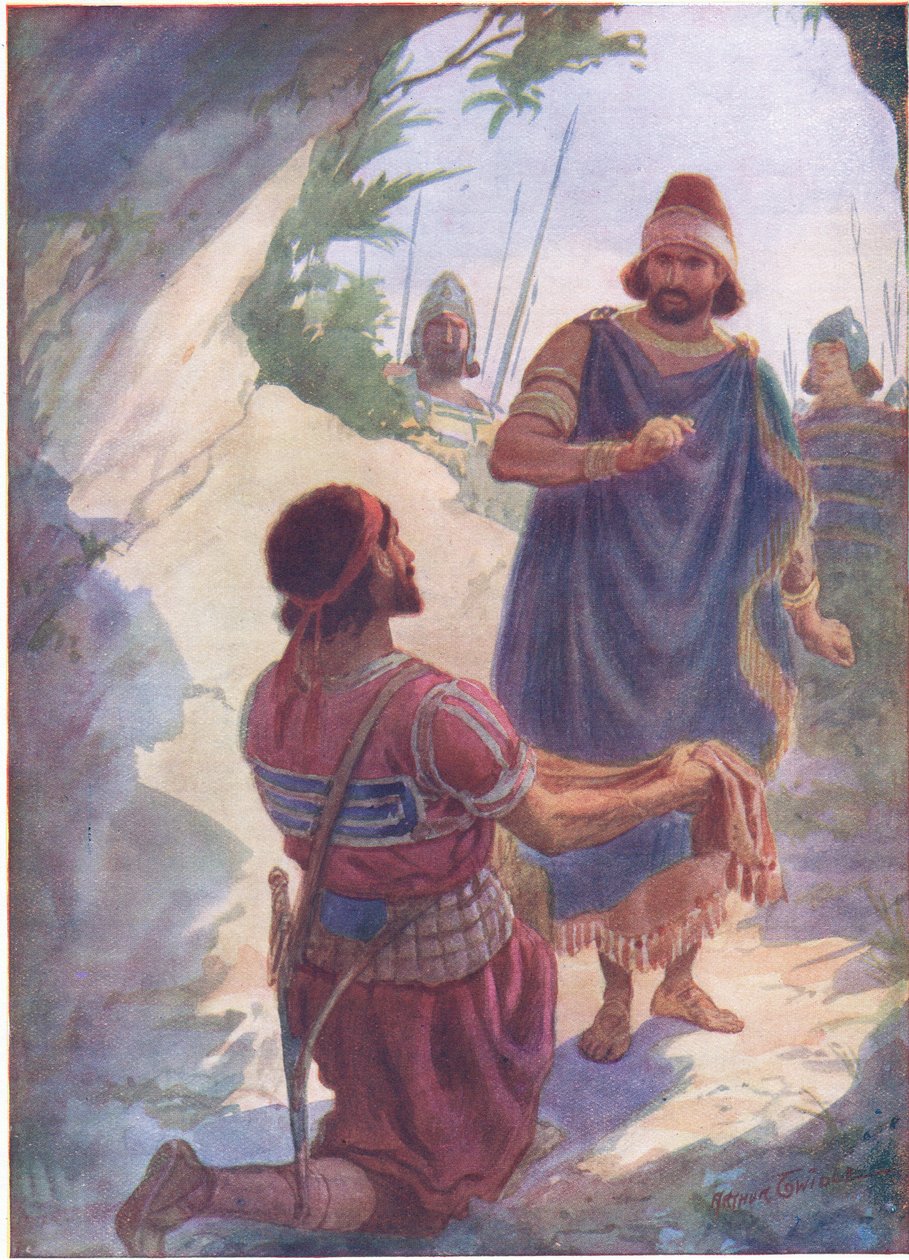 David og Saul i hulen af Arthur Twidle