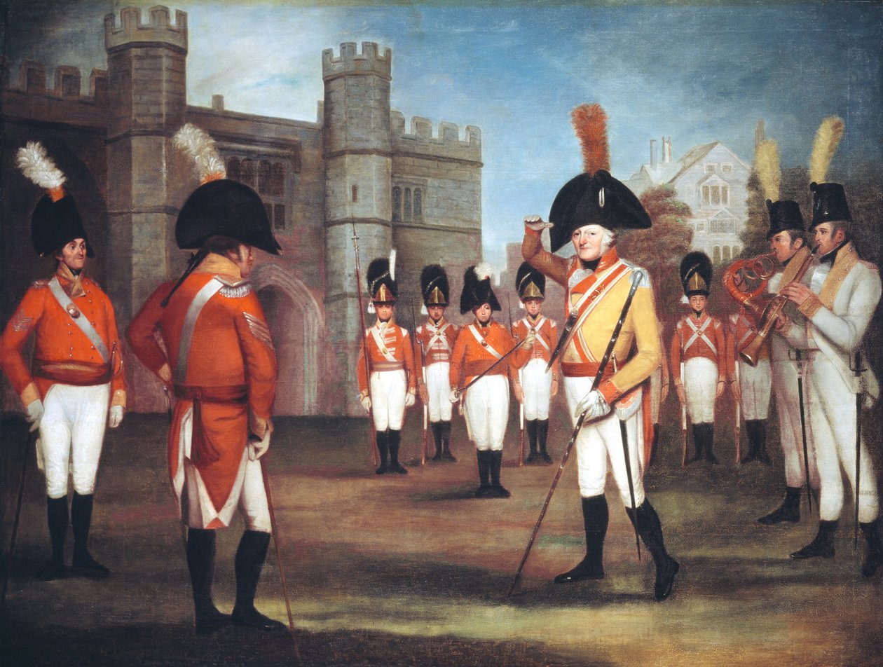 Militsen fra Staffordshire i parade på Windsor Castle, ca. 1804 af Arthur Devis