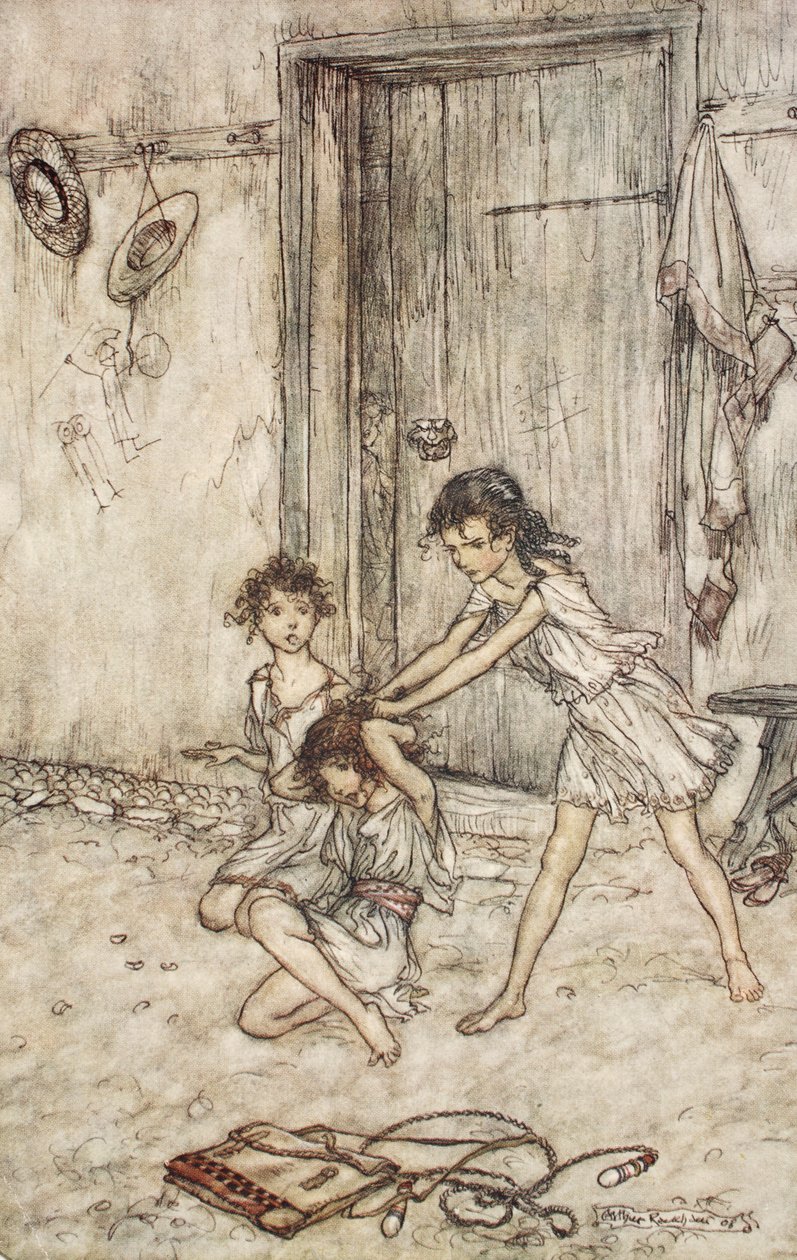 Hun var en vixen, da hun gik i skole, illustration fra 