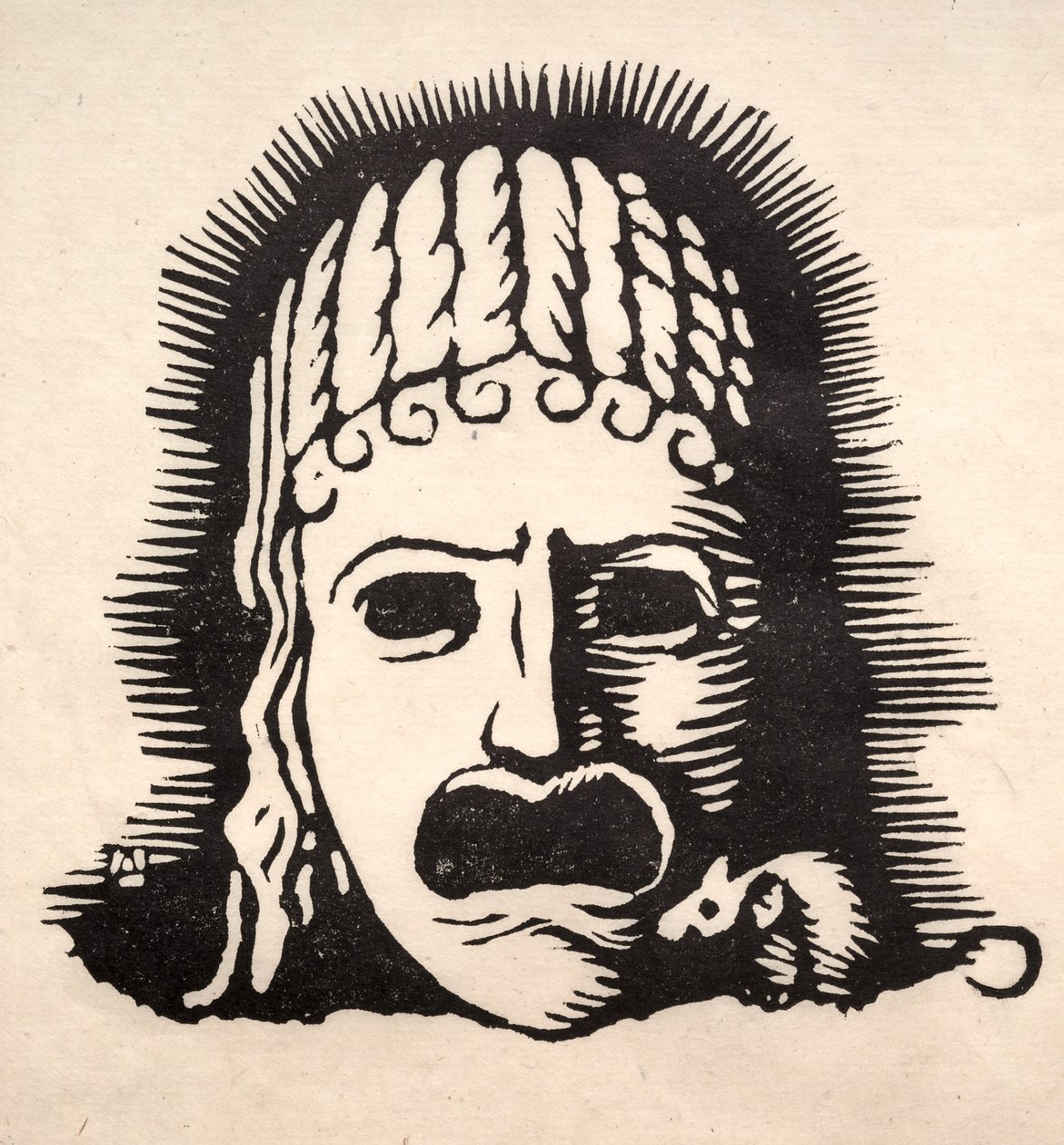 Græsk maske med mus af Arthur Allen Lewis