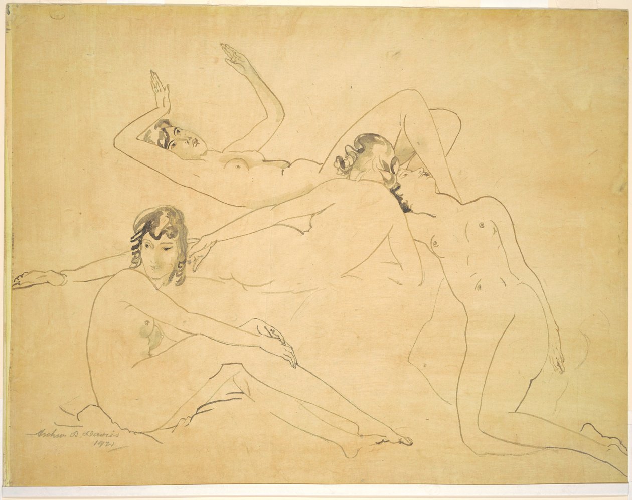 Fire figurer af Arthur B. Davies