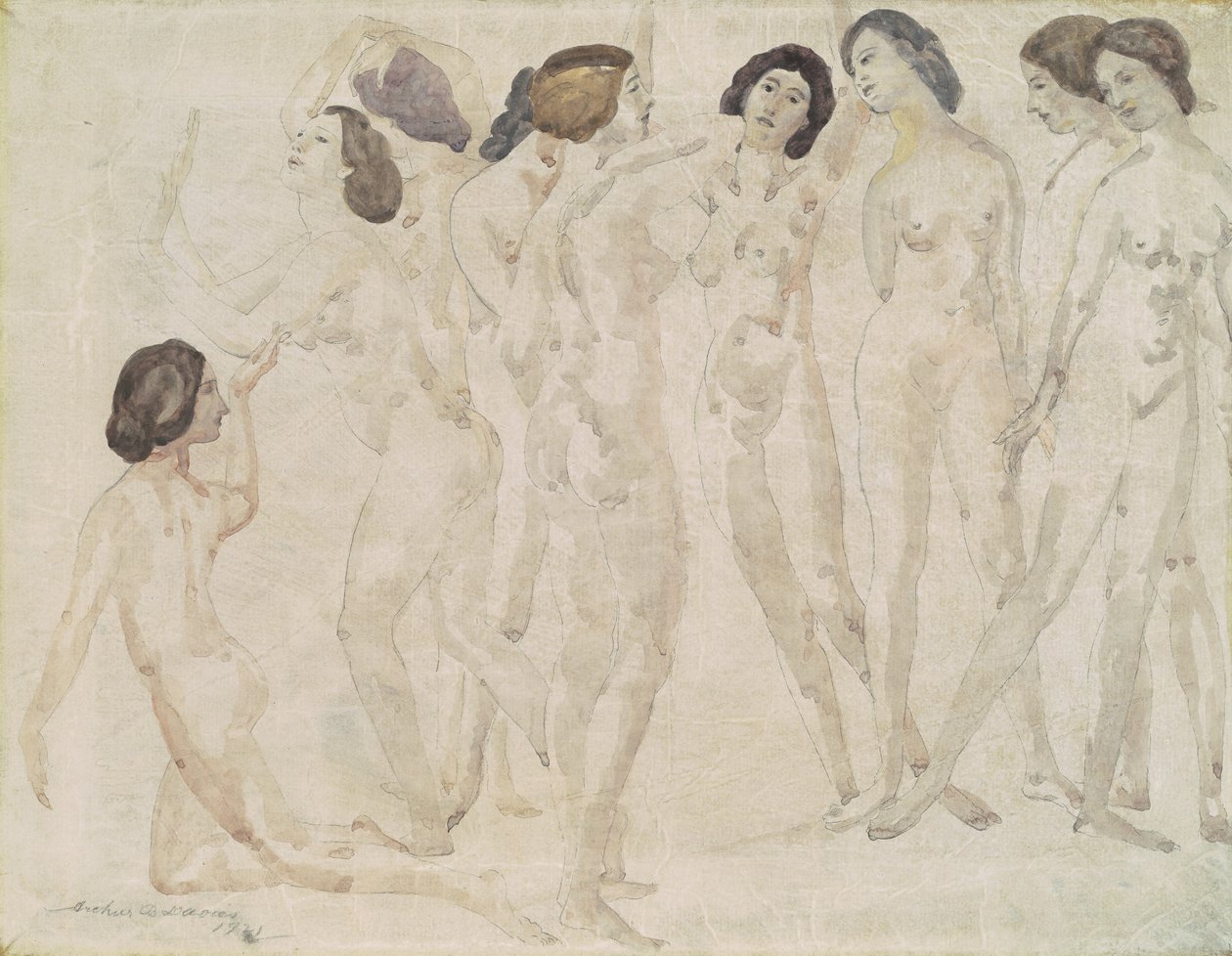 Ni figurer af Arthur B. Davies