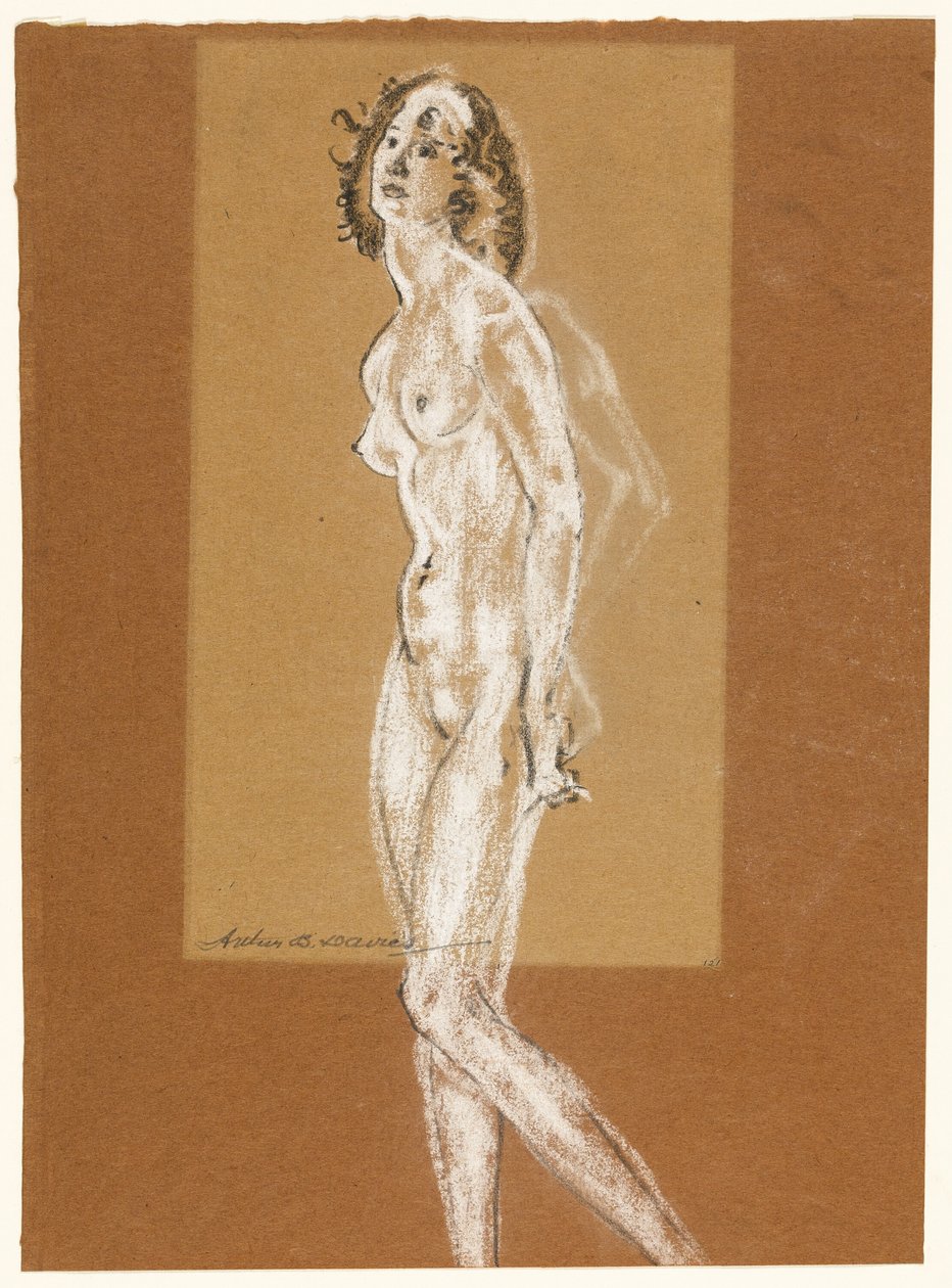 Stående nøgen kvinde af Arthur B. Davies