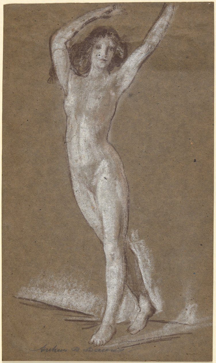 Stående nøgen kvinde af Arthur B. Davies