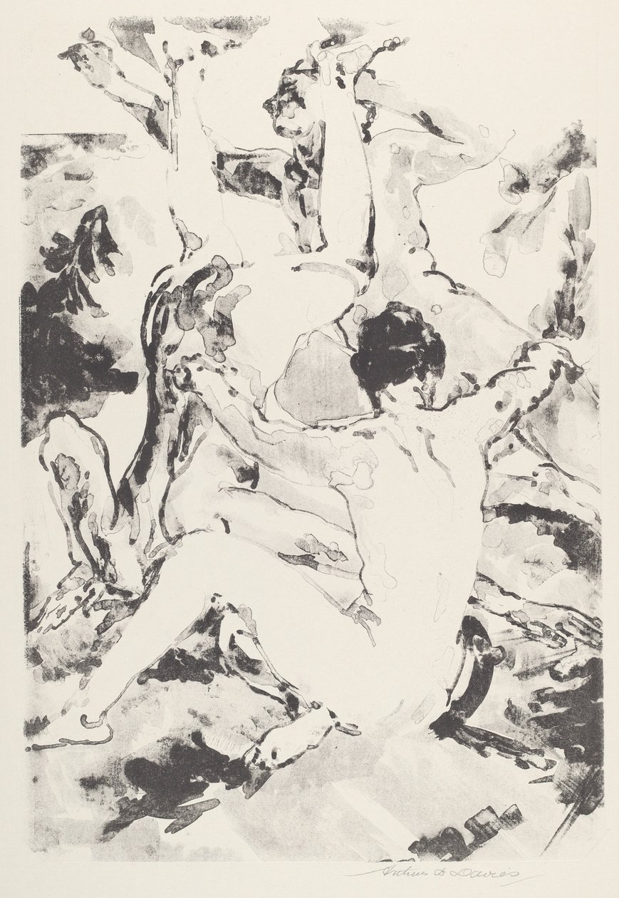 Tre akrobater af Arthur B. Davies