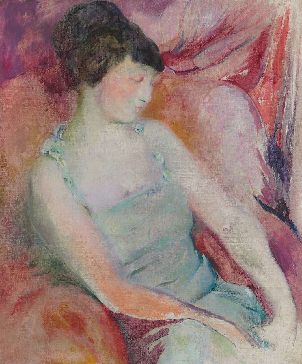 Portræt af Helen Fleck Seyffert, ca. 1921 (olie på lærred) af Arthur Beecher Carles
