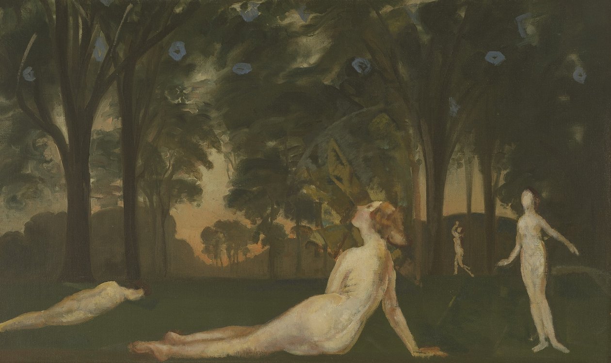 Sommerens korridor, ca. 1910 (olie på lærred) af Arthur Bowen Davies