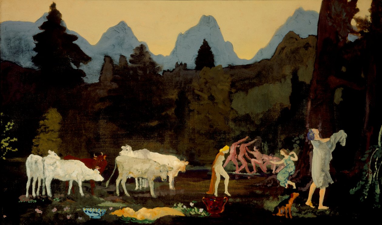 Pastoral Dells and Peaks, c.1908-11 af Arthur Bowen Davies