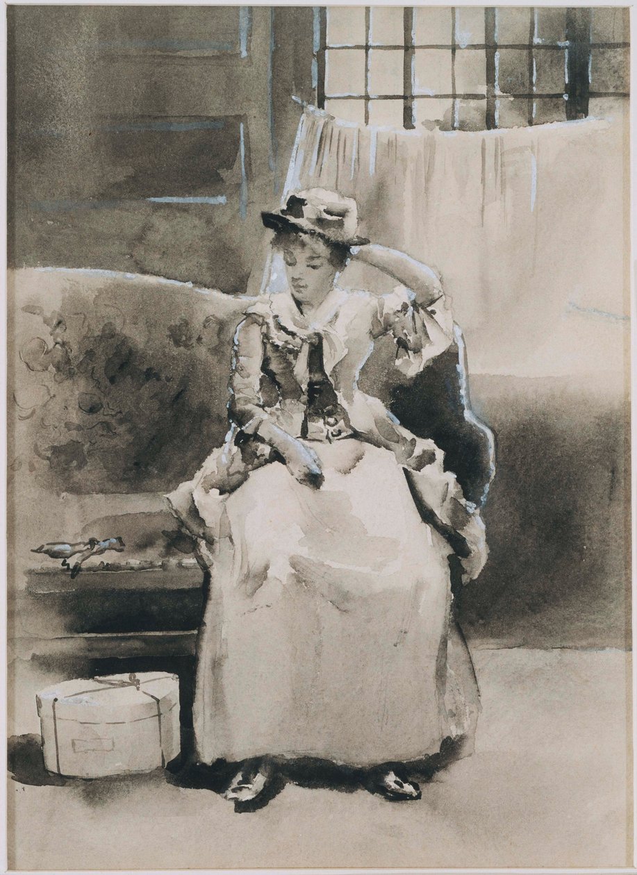 Uden titel (siddende kvinde) af Arthur Bowen Davies