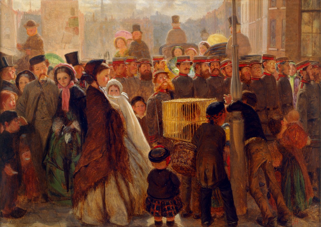 Frivillige marcherer ud af Arthur Boyd Houghton