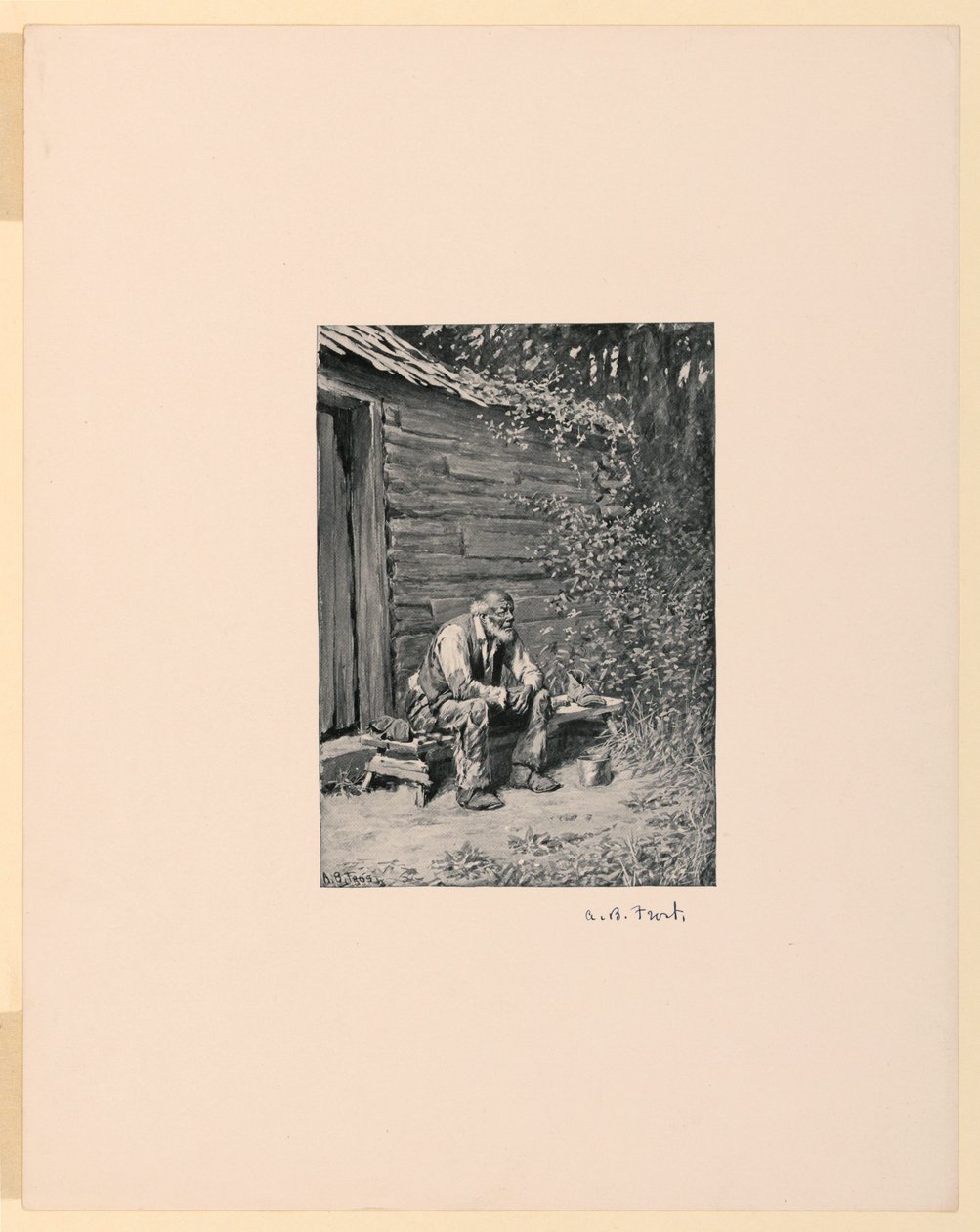 Onkel Remus ved døren til sin hytte af Arthur Burdett Frost