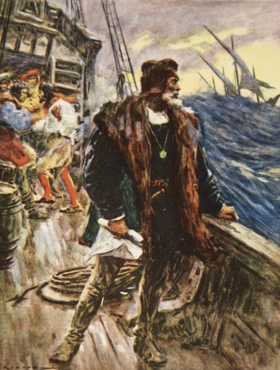 The Voyage of Columbus, illustration fra 