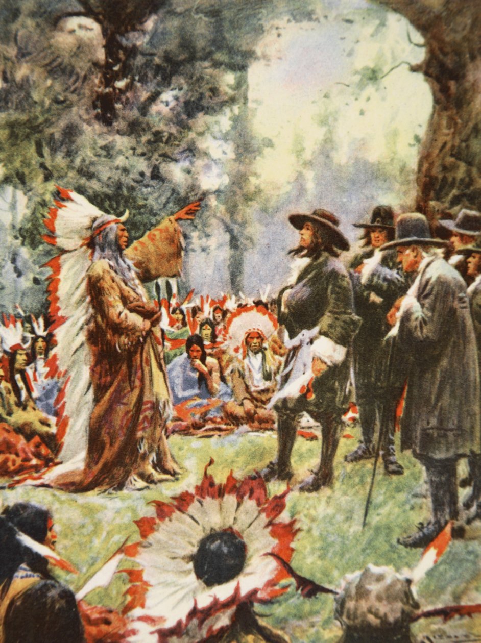 William Penns traktat med indianerne, illustration fra 