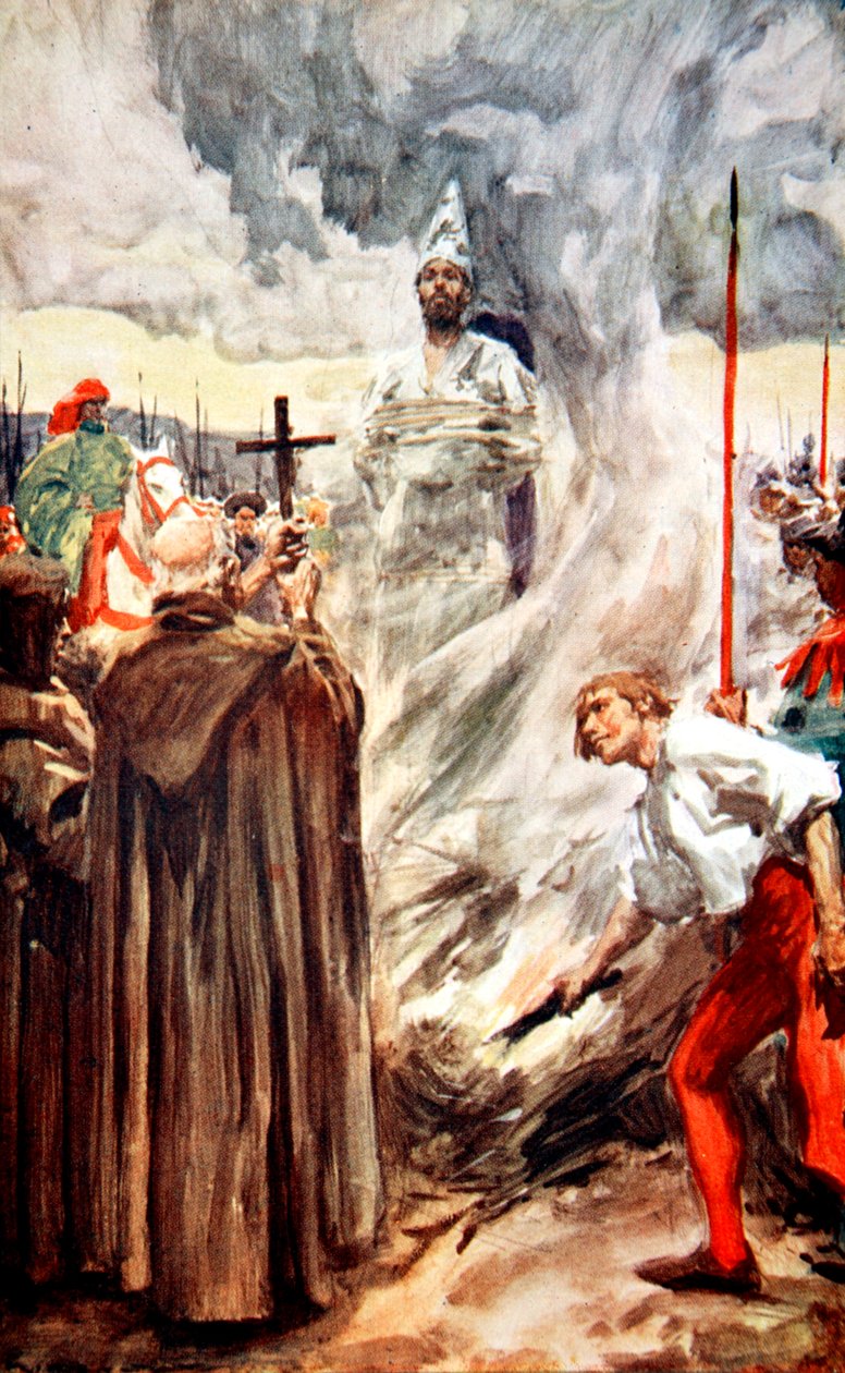 Afbrændingen af John Huss, 6. juli 1415 1913. af Arthur C Michael
