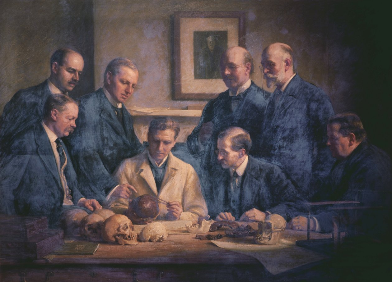 Opdagelsen af Piltdown-manden i 1911 af Arthur Claude Cooke