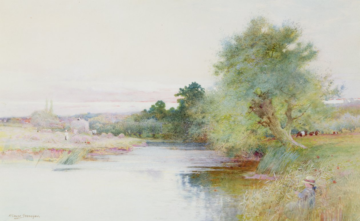 Høslæt nær Marlow af Arthur Claude Strachan