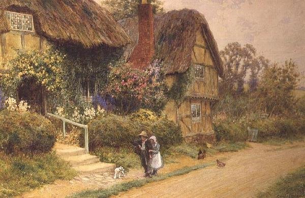 Det stråtækte sommerhus af Arthur Claude Strachan