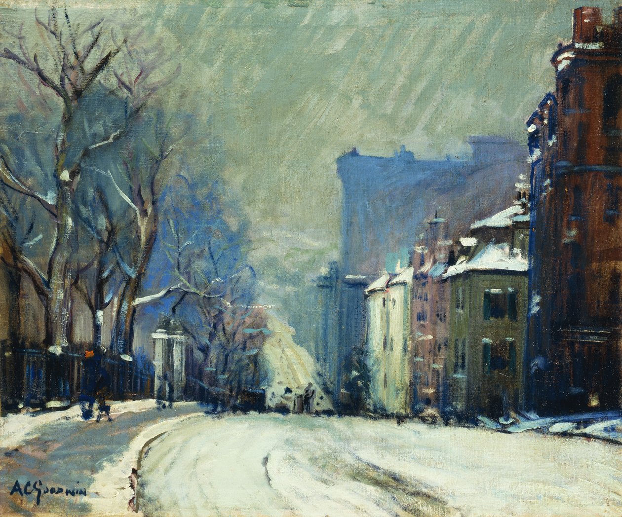 Beacon Street om vinteren af Arthur Clifton Goodwin