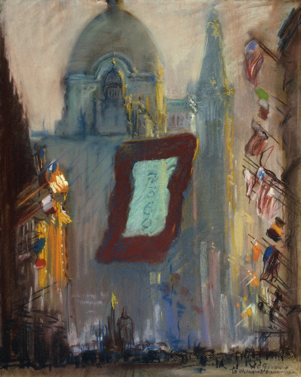 New York med flag af Arthur Clifton Goodwin