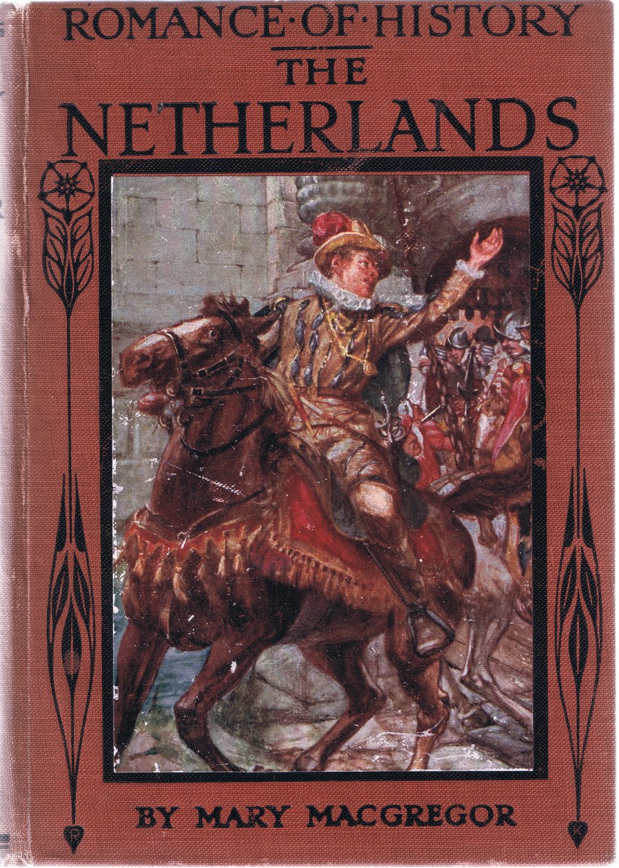 Forsidedesign, illustration fra Romance of History: The Netherlands, 1920