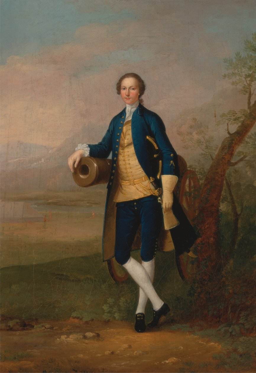 Herre med en kanon af Arthur Devis