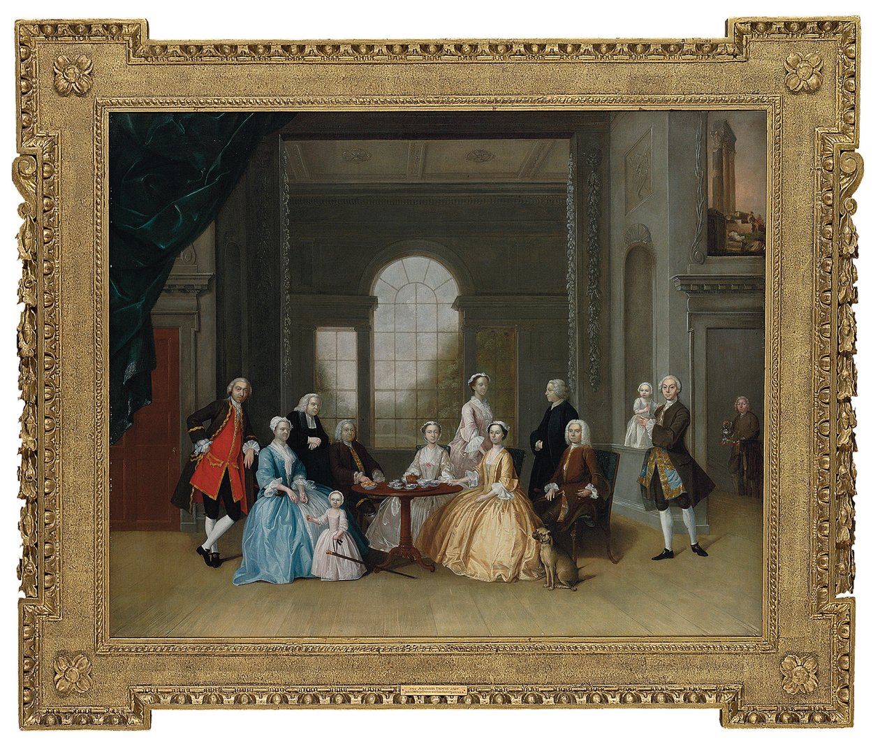 Gruppeportræt af John Offley Crewe og hans familie af Arthur Devis