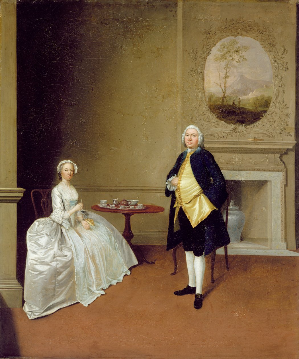 Mr and Mrs Hill, ca. 1750-51 (olie på lærred) af Arthur Devis