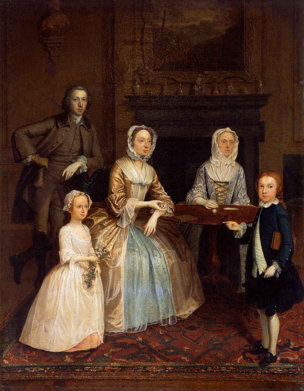 Hr og fru Richard Bull og familie, 1730-80 af Arthur Devis